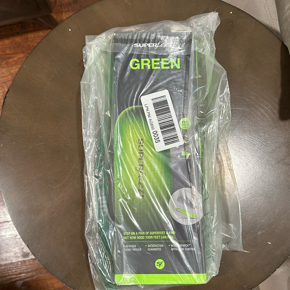 Superfeet All-Purpose Support High Arch (Green) Insoles M 11.5-13 W 12+ F new
